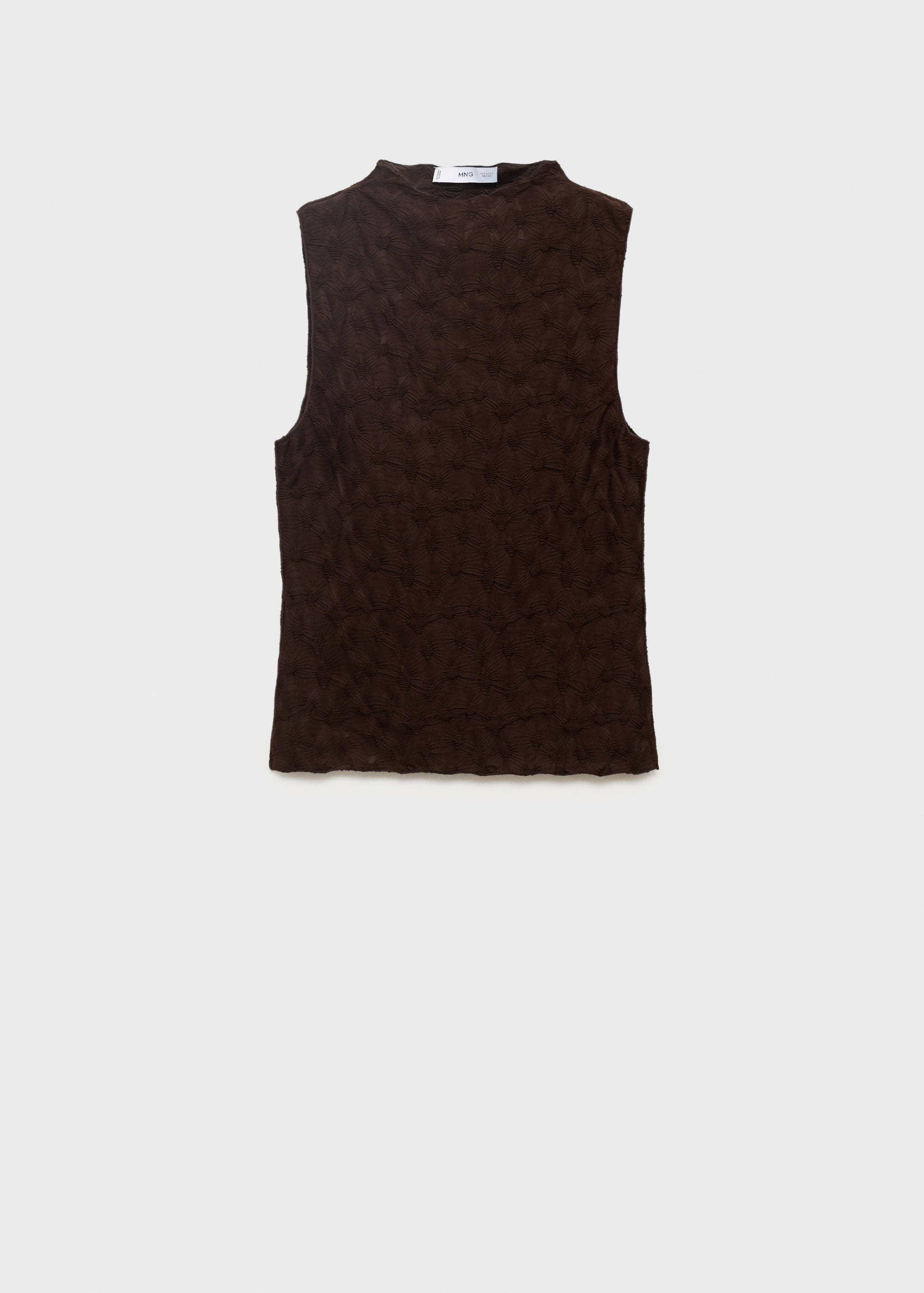 Fitted top with gathered shoulder - Article without model