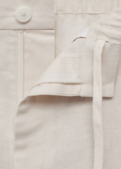 Cotton-linen blend bermuda shorts — Ivory White 6