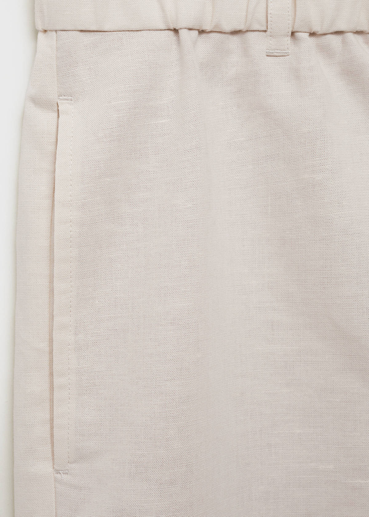 Cotton-linen blend bermuda shorts — Ivory White