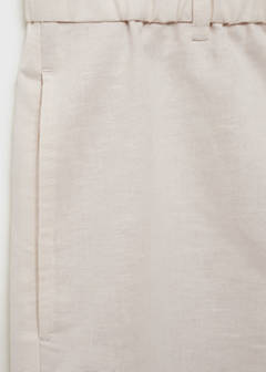 Cotton-linen blend bermuda shorts — Ivory White 8
