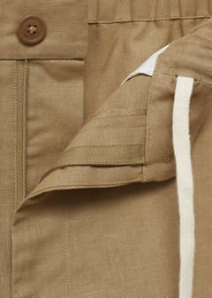 Cotton-linen blend bermuda shorts — Beige 8