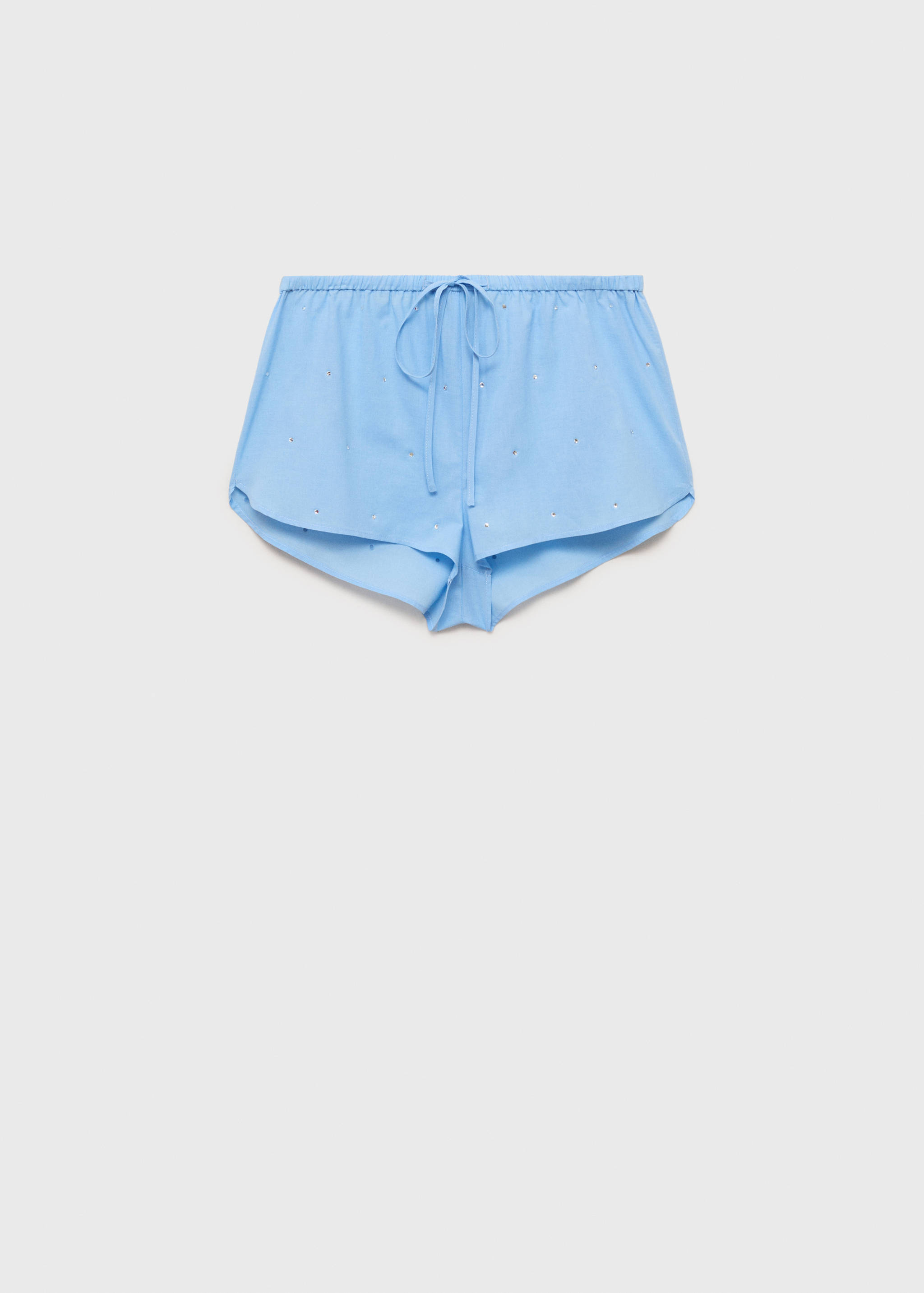 Cotton shorts with rhinestone detail - Article without model