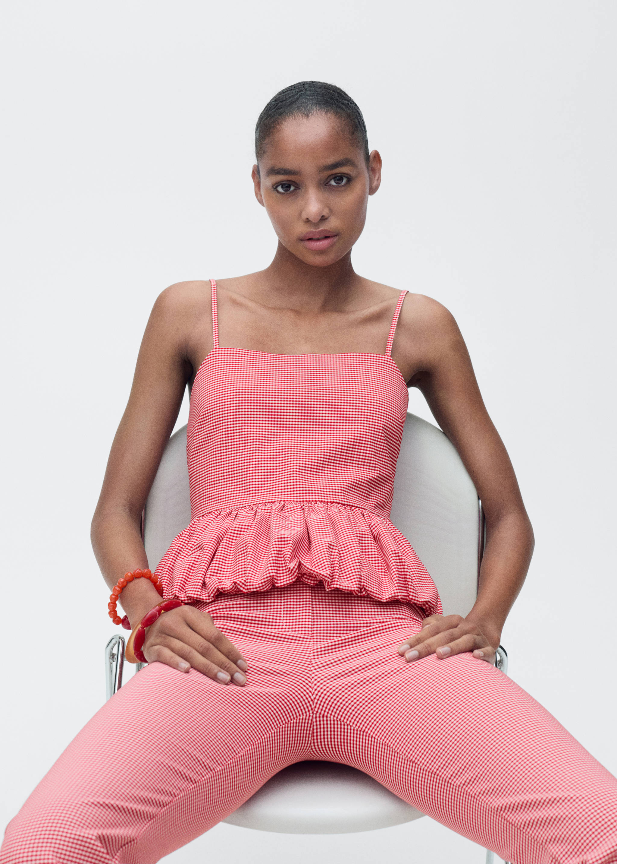 Top mit Vichy-Karomuster - Mittlere Ansicht