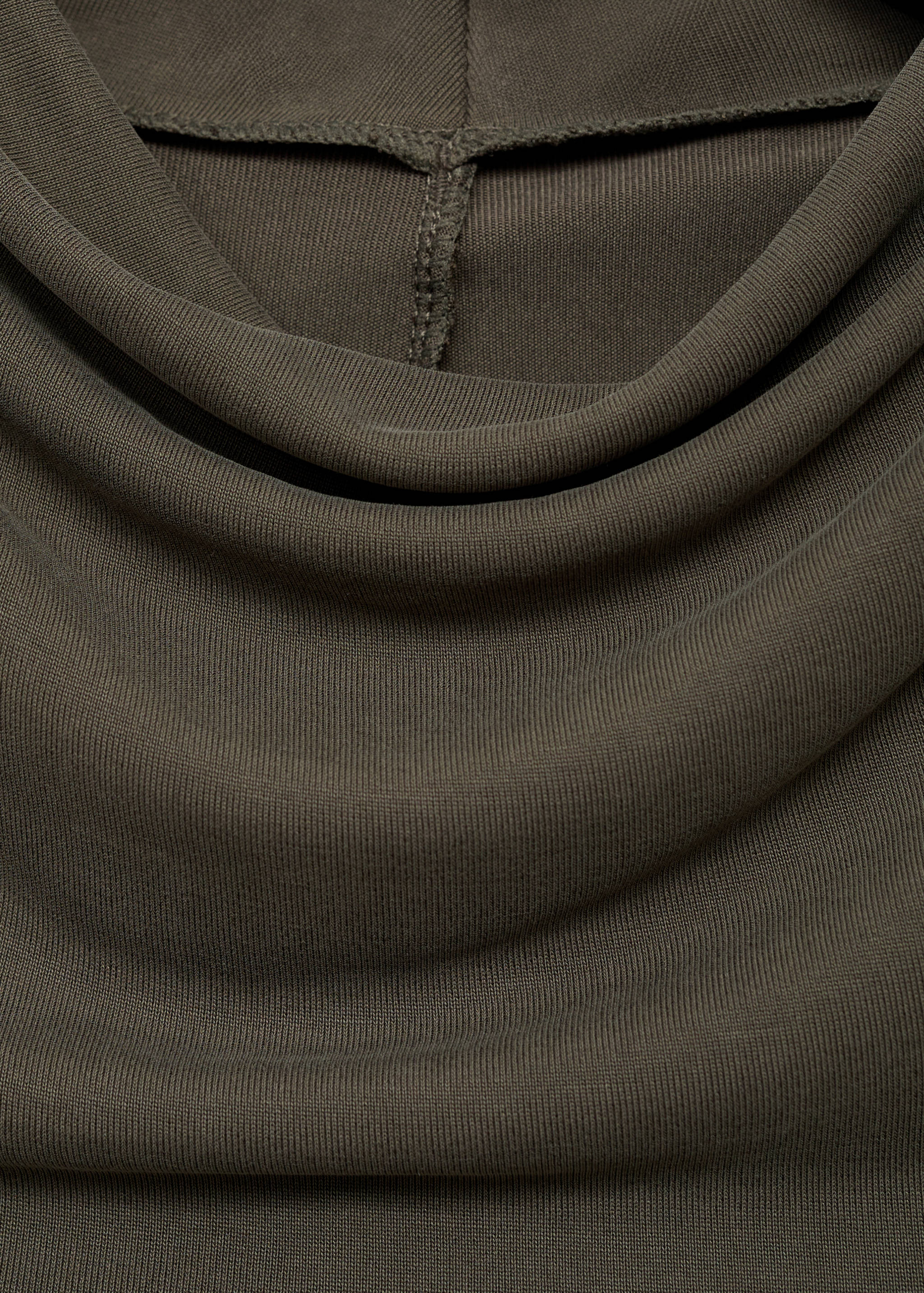 Draped neck modal dress - Details of the article 8