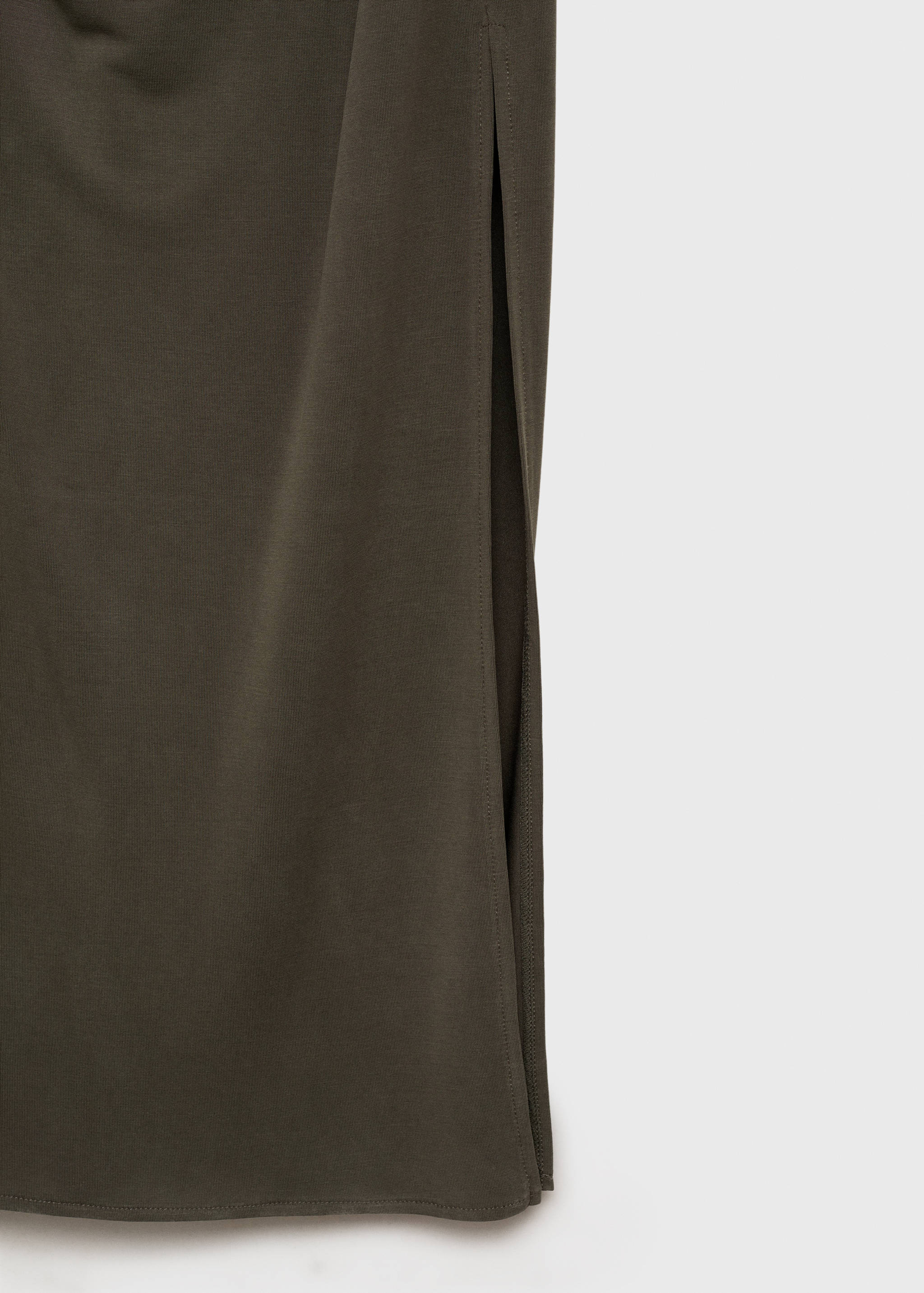 Draped neck modal dress - Details of the article 0