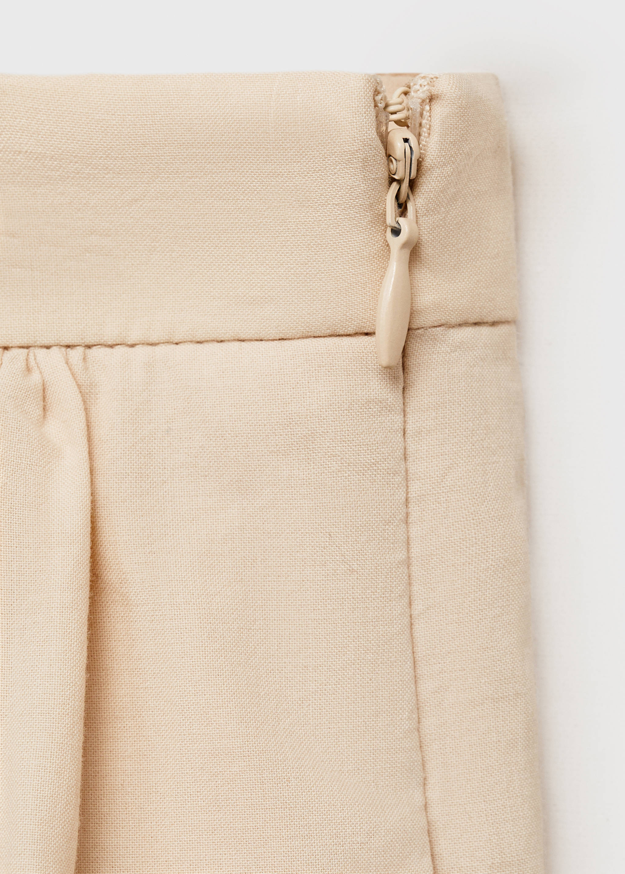 刺绣裙摆棉质短裙 - null