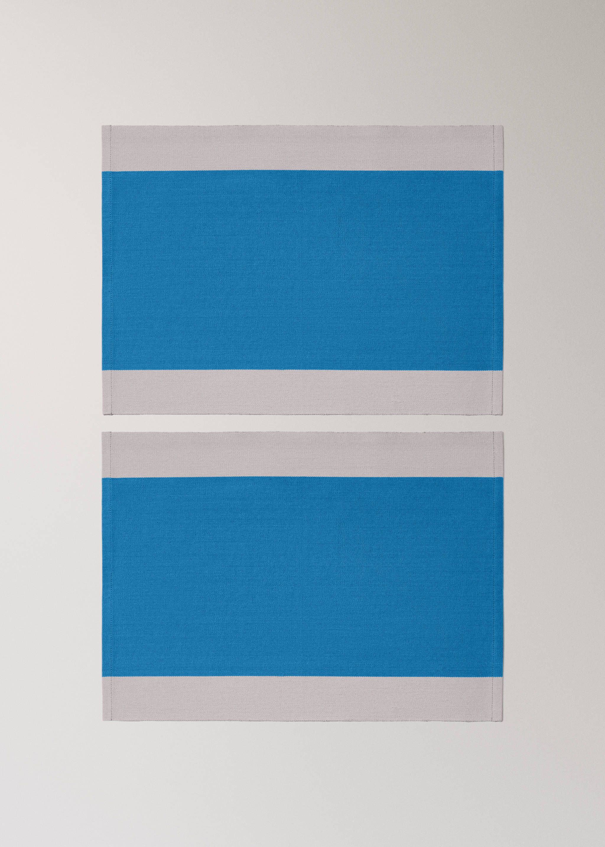 Cotton dyed striped placemats - Article without model