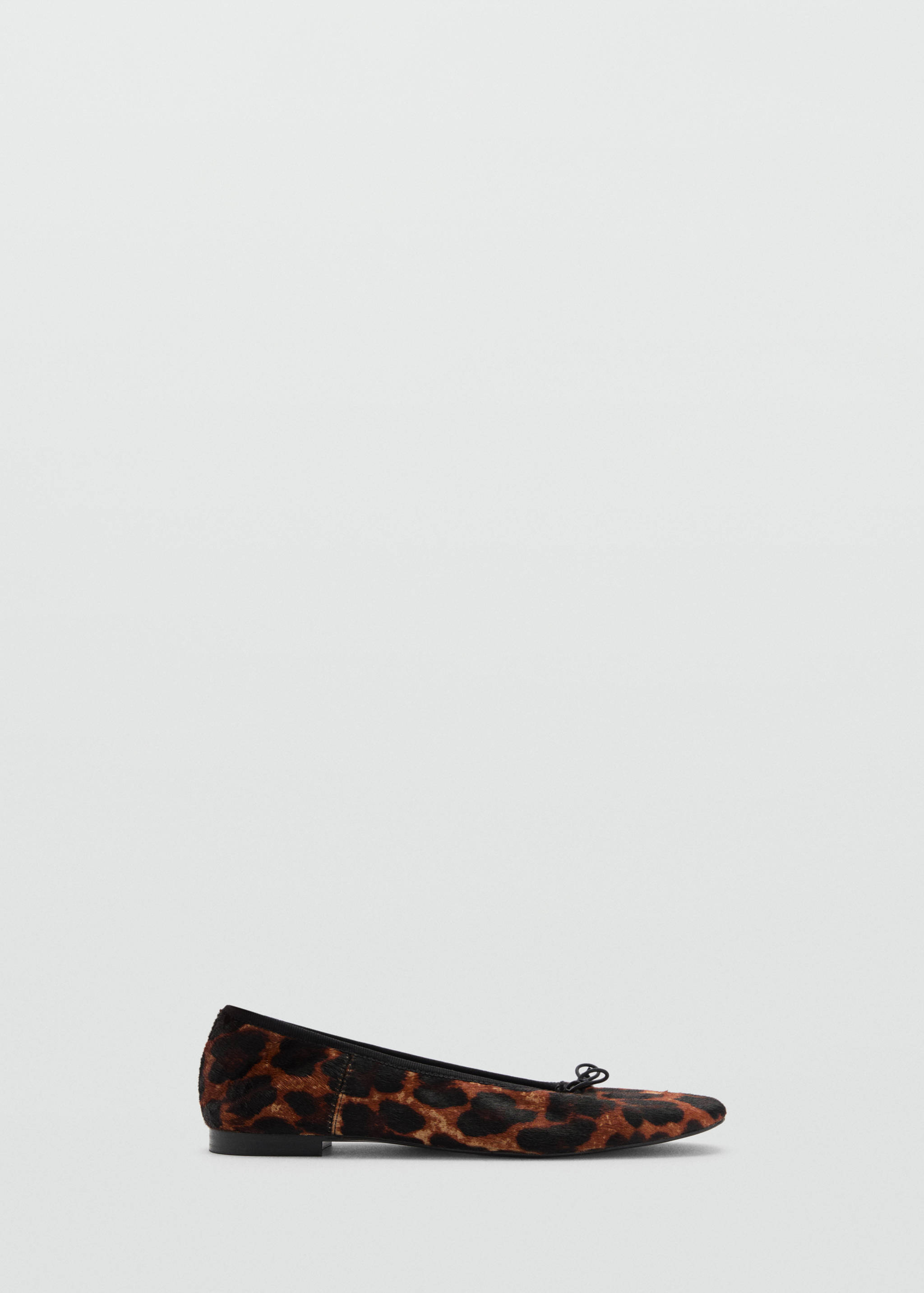 Animal-print leather ballet flats - Article without model