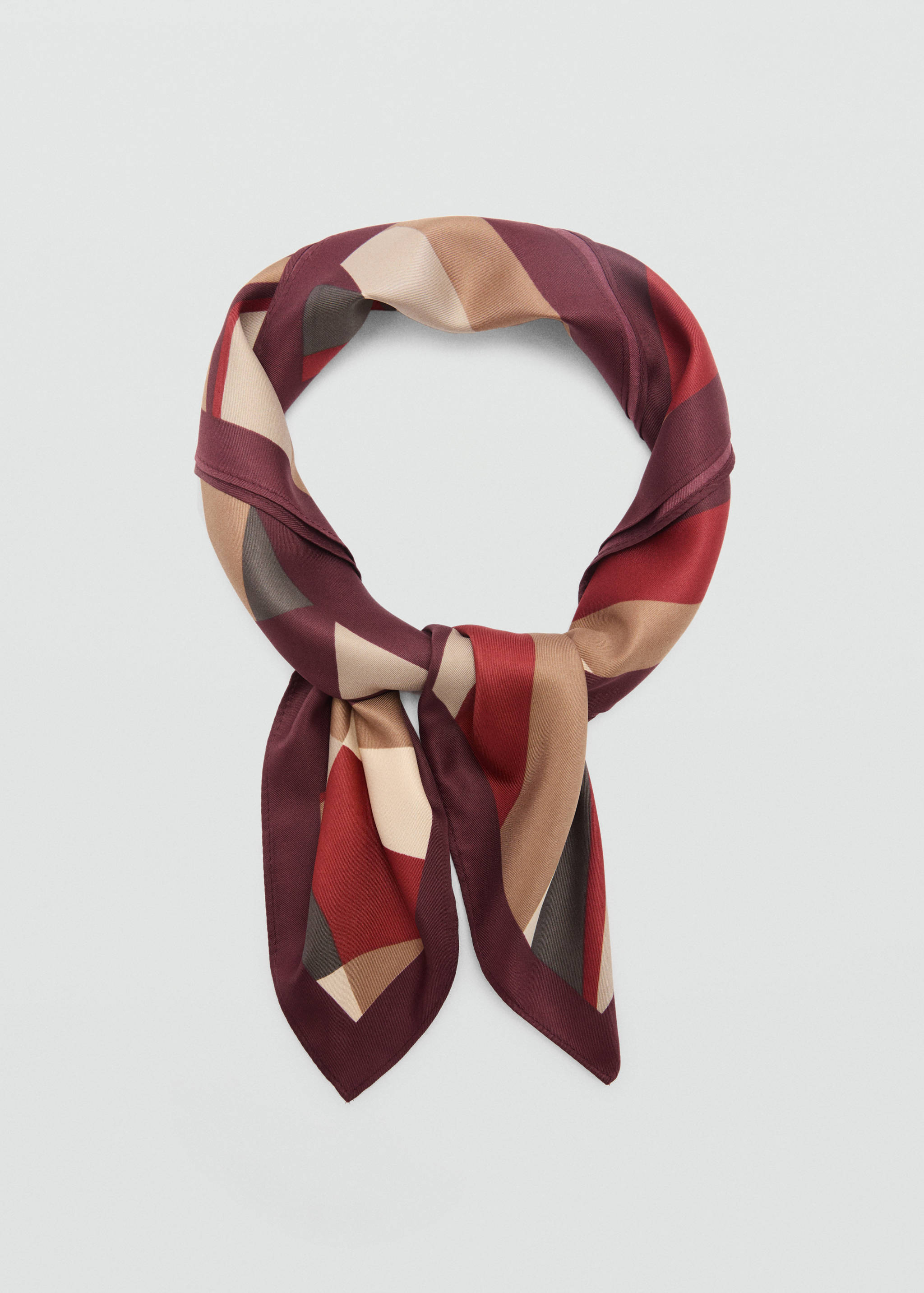 几何印花方巾 - null