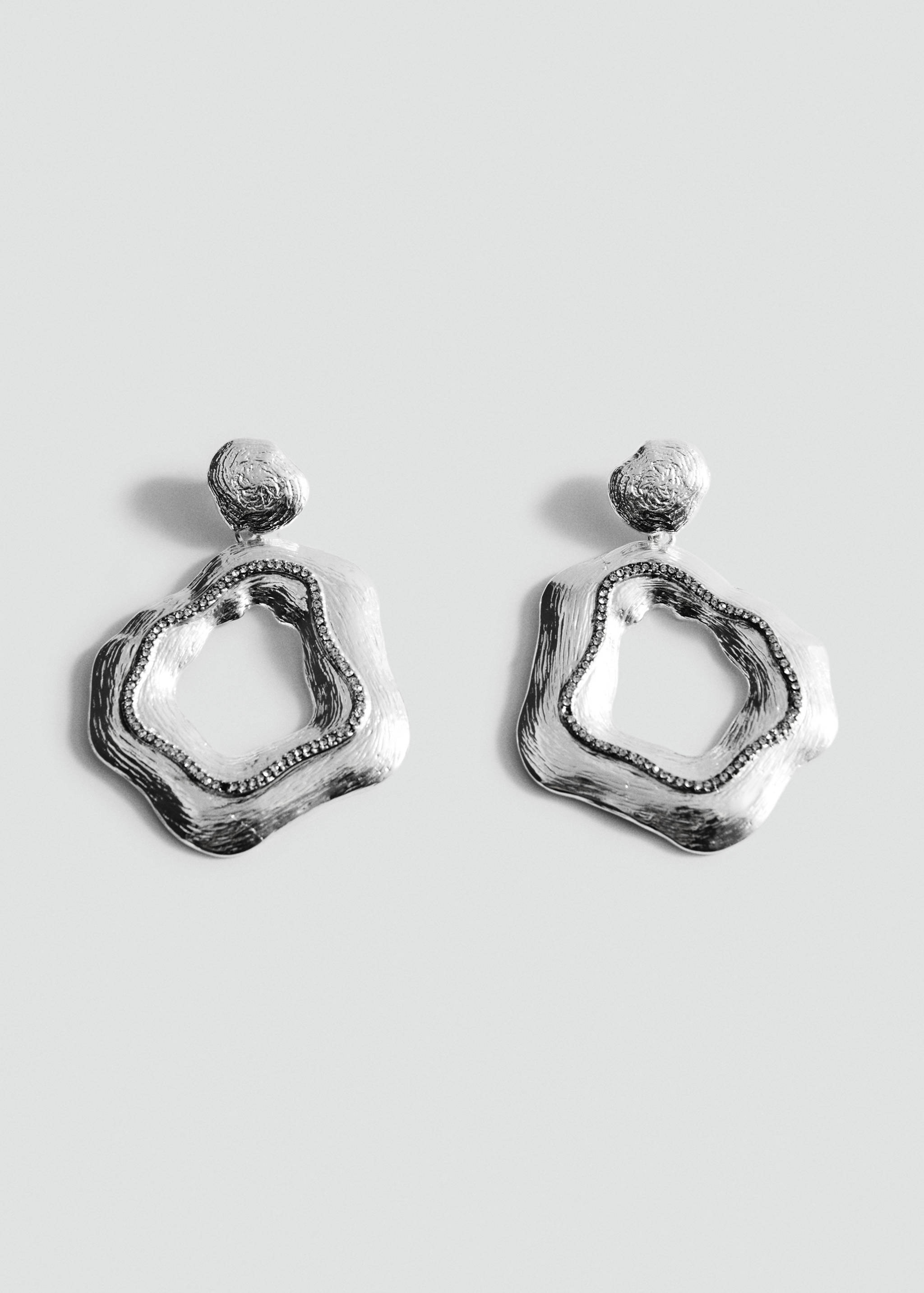 Boucles d'oreilles irrégulières texturées - Article sans modèle