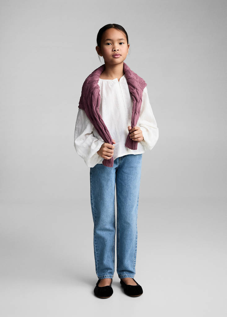 Paperbag jeans — Medium Blue