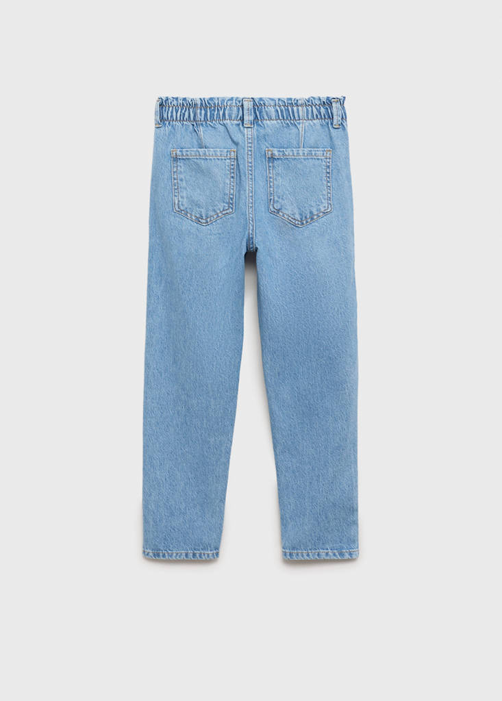 Paperbag jeans — Medium Blue