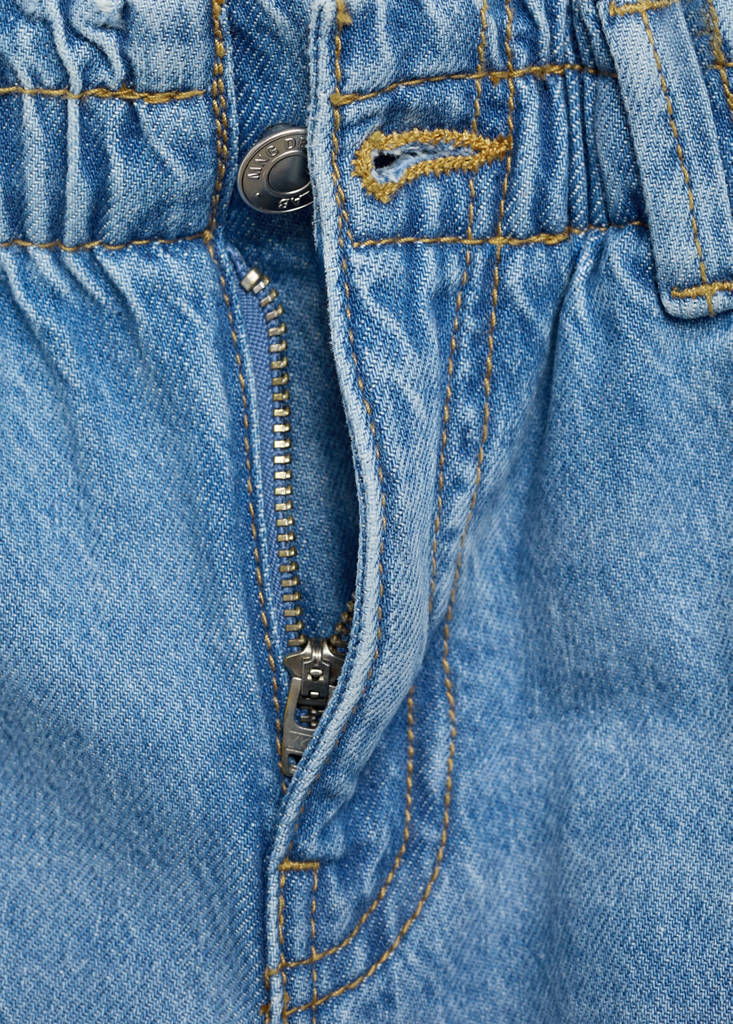 Paperbag jeans — Medium Blue