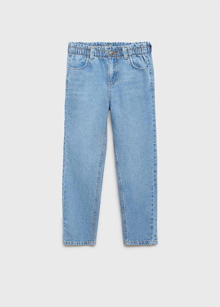 Paperbag jeans — Medium Blue