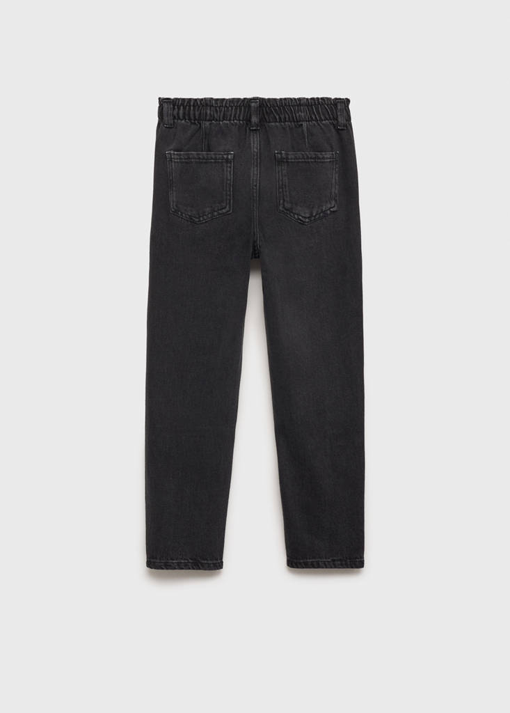 Paperbag jeans — Black denim