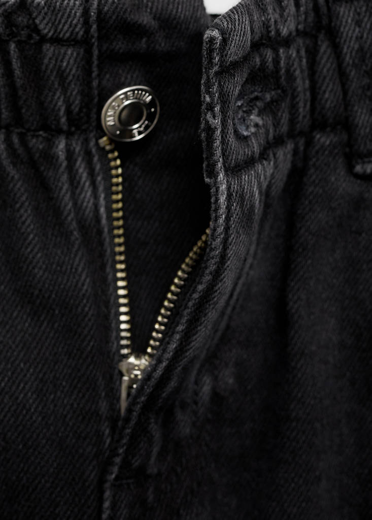 Paperbag jeans — Black denim