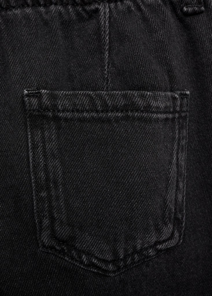 Paperbag jeans — Black denim