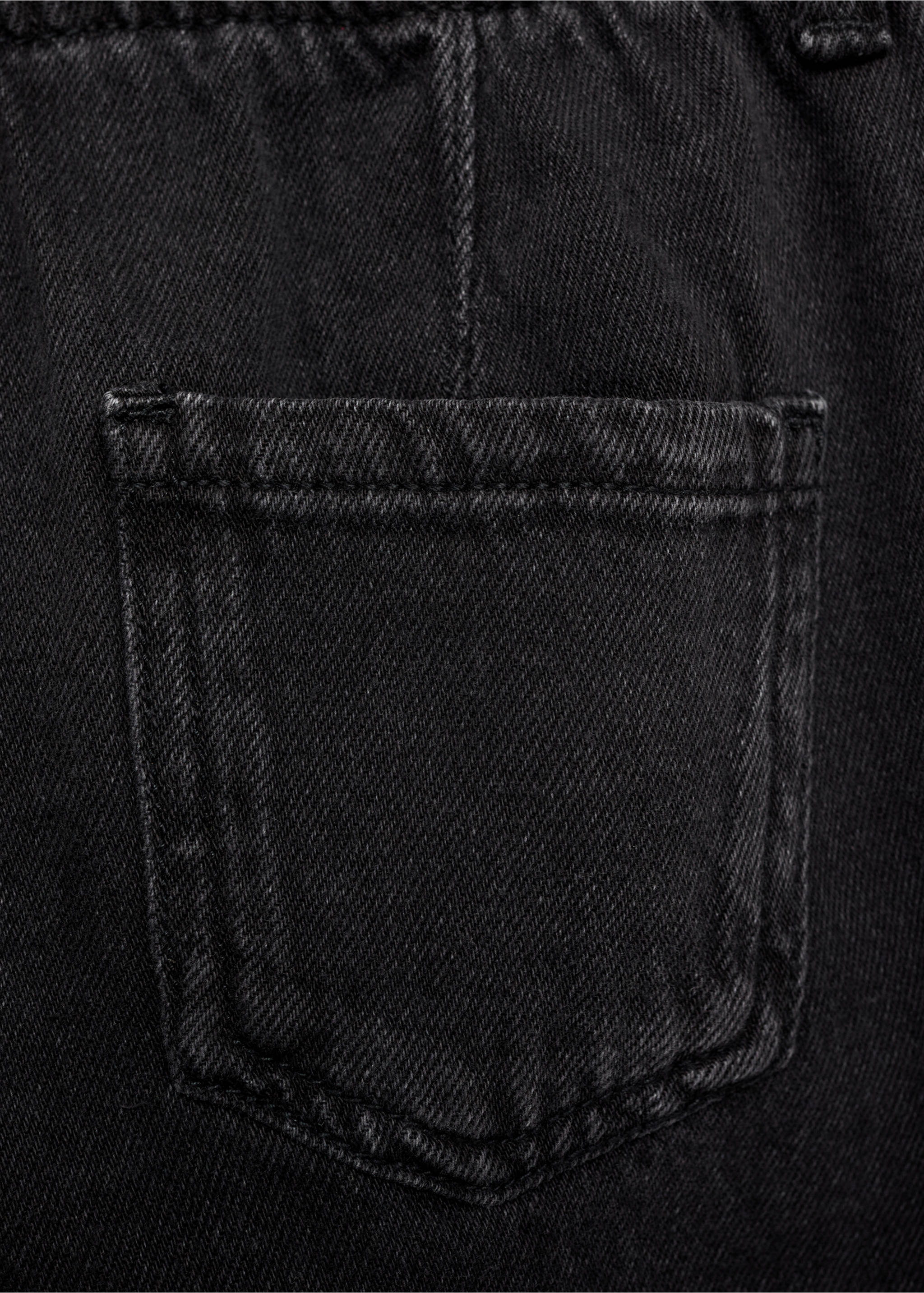 Paperbag jean - Ürün detayı 0, Siyah denim. Ref: 87090413-00.
