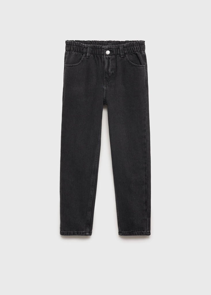 Paperbag jeans — Black denim
