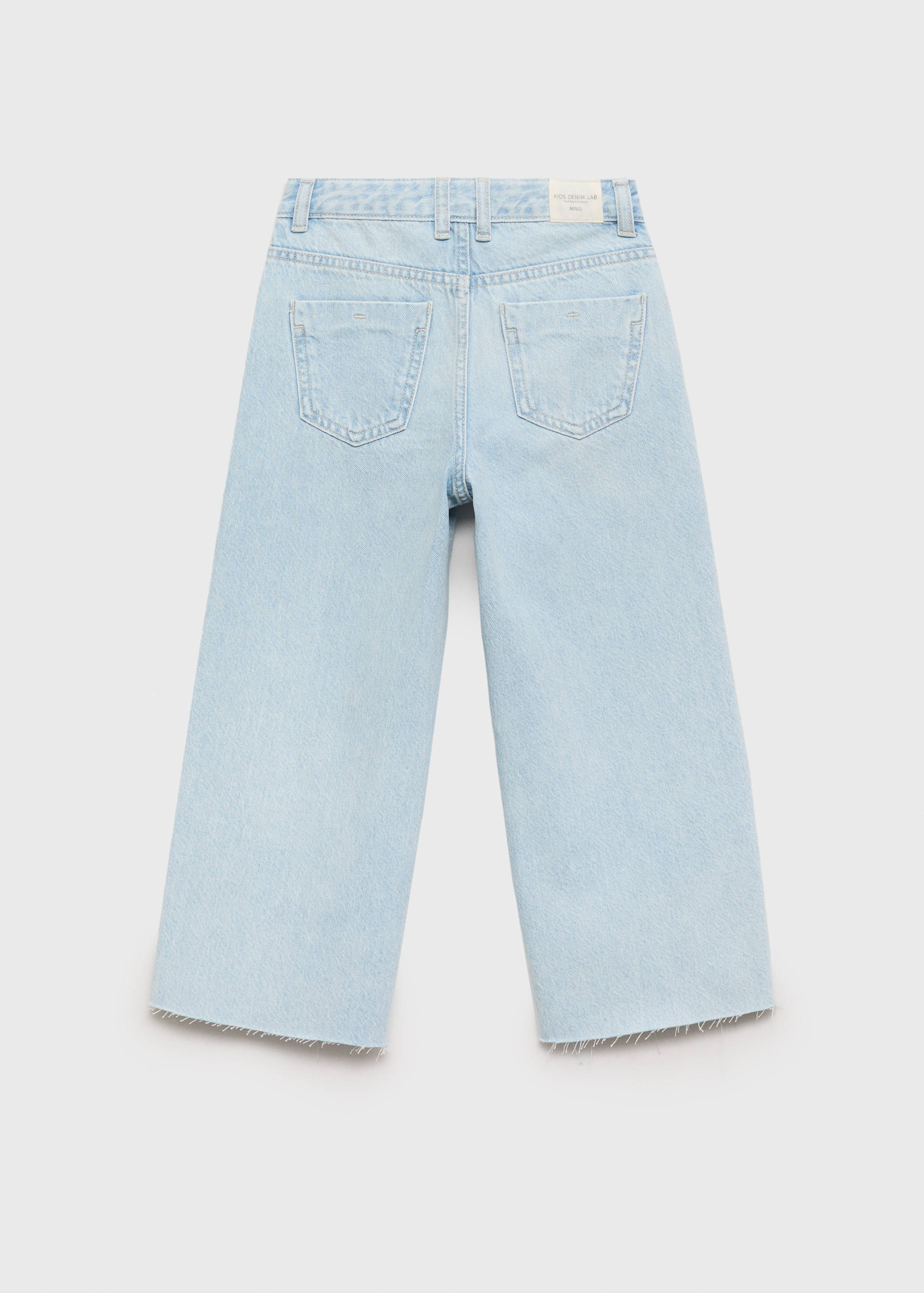 Frayed hem culotte jeans - Reverse of the article