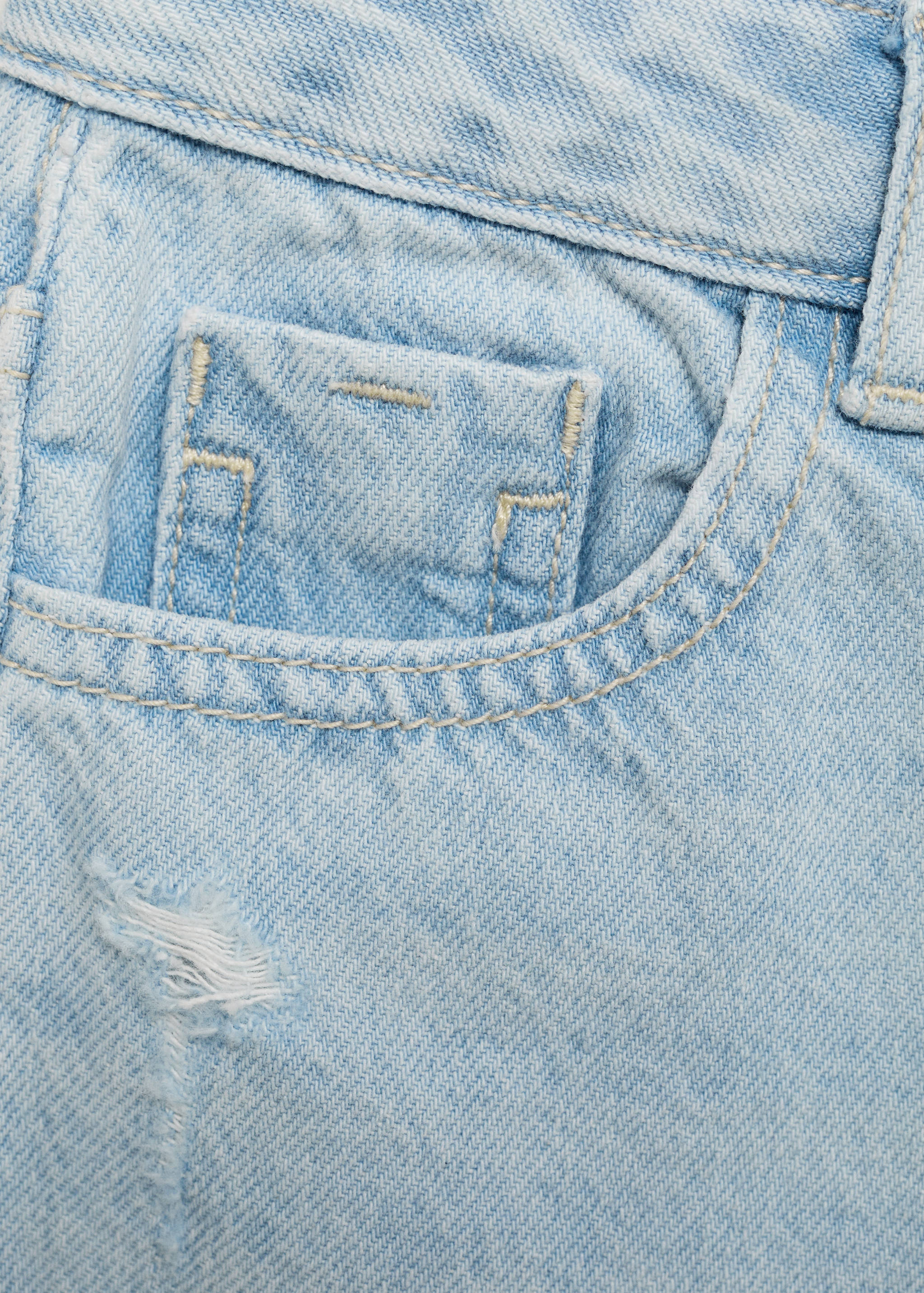 Frayed hem culotte jeans - Details of the article 8