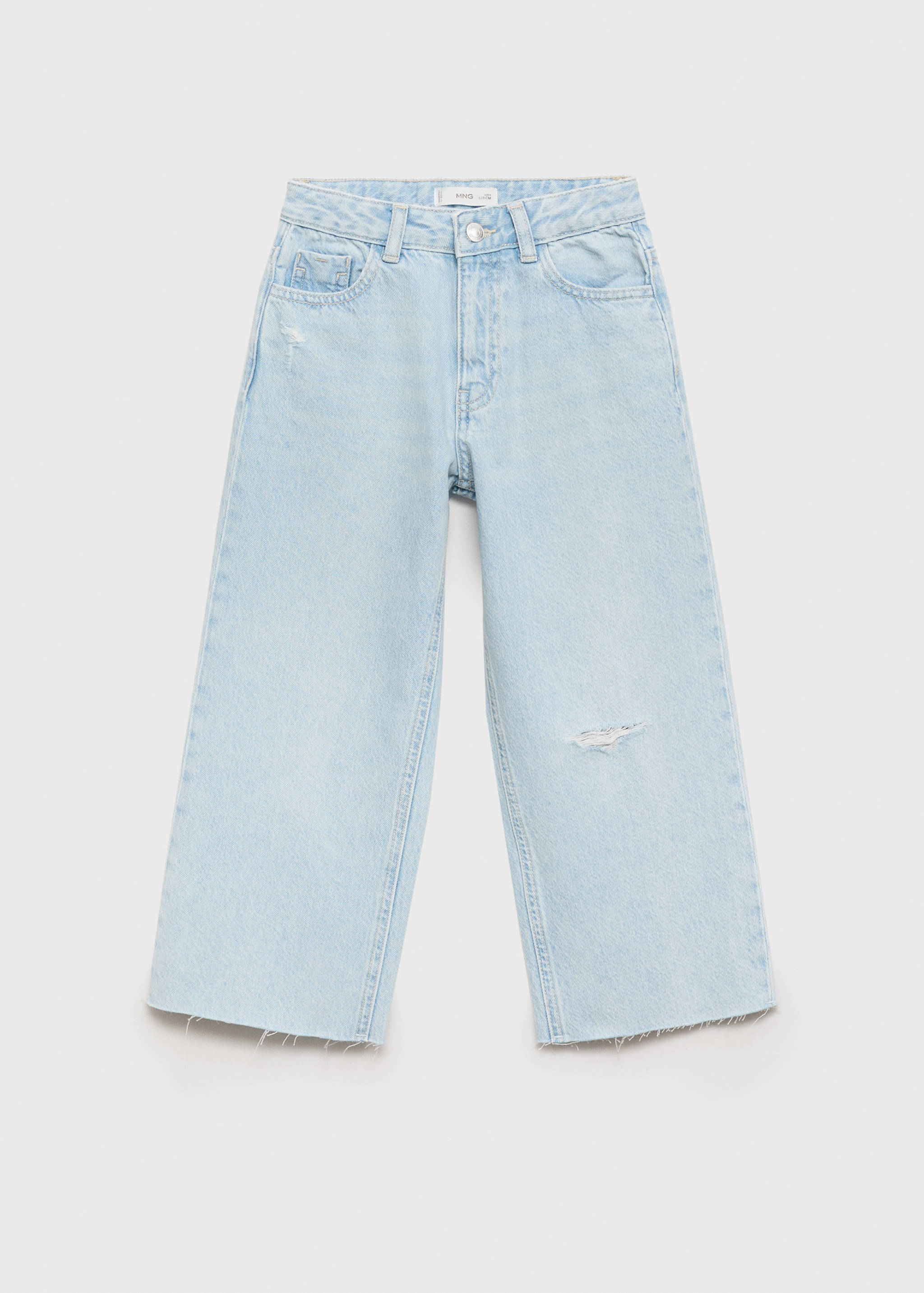 Frayed hem culotte jeans - Article without model