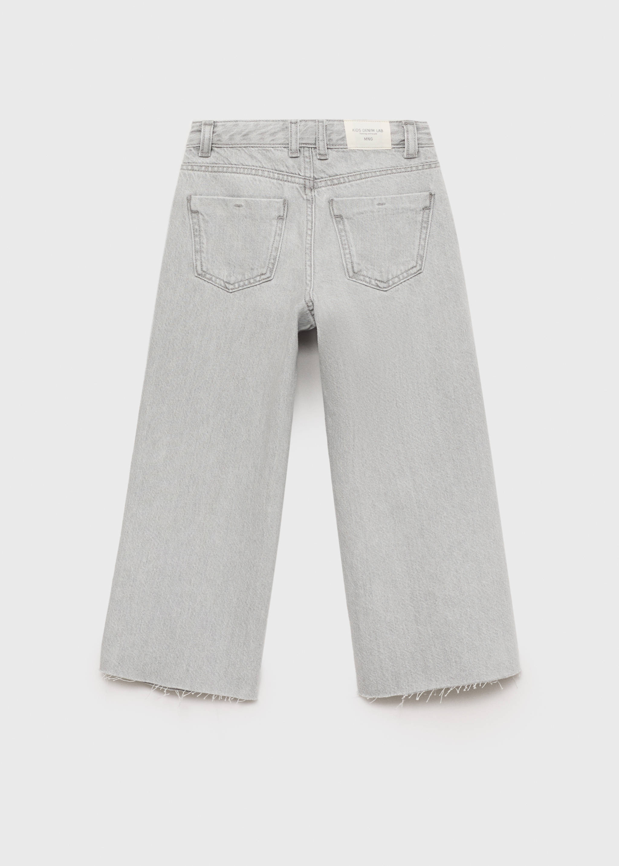 Frayed hem culotte jeans - Reverse of the article