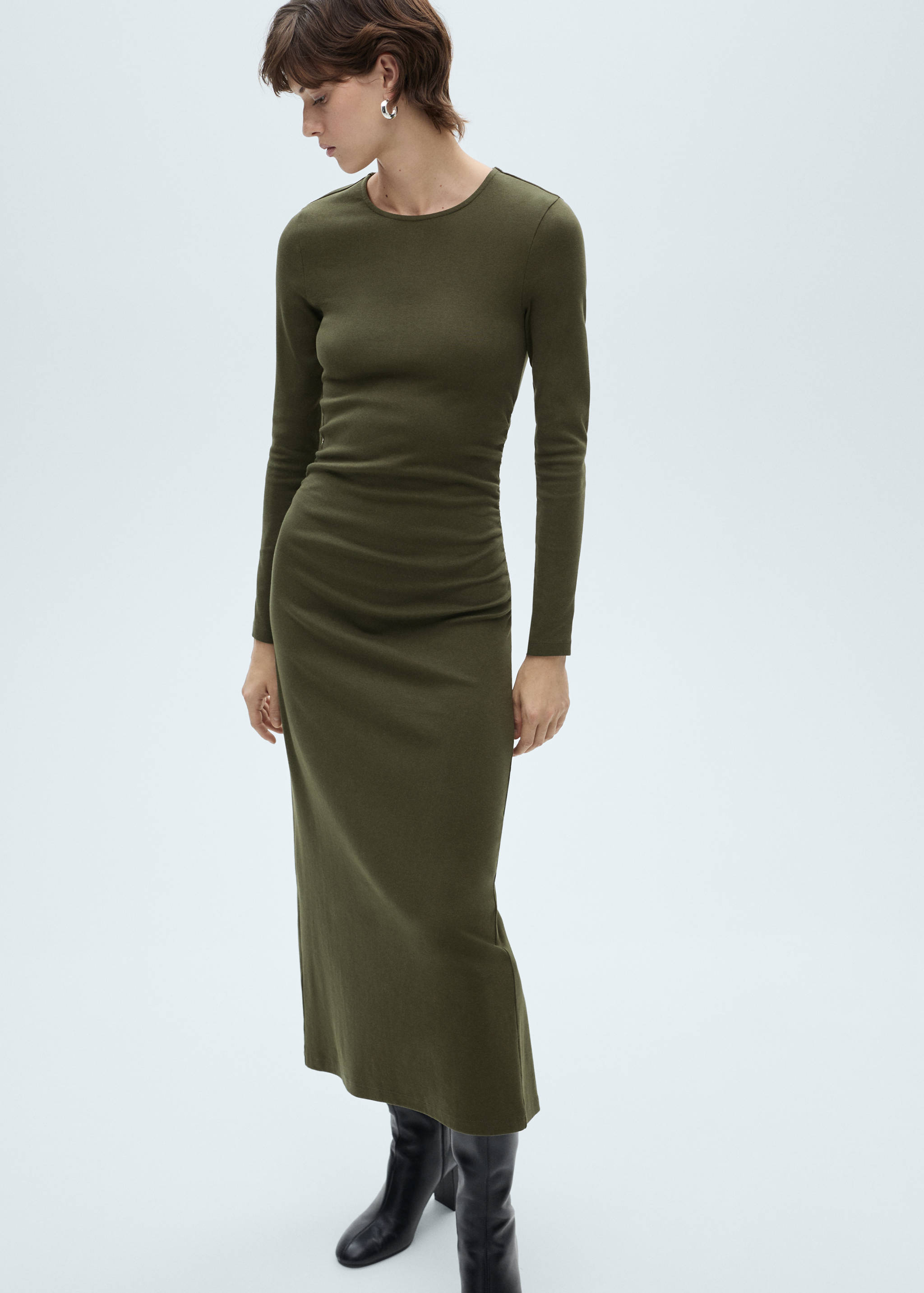 Knit midi dress - Medium plane