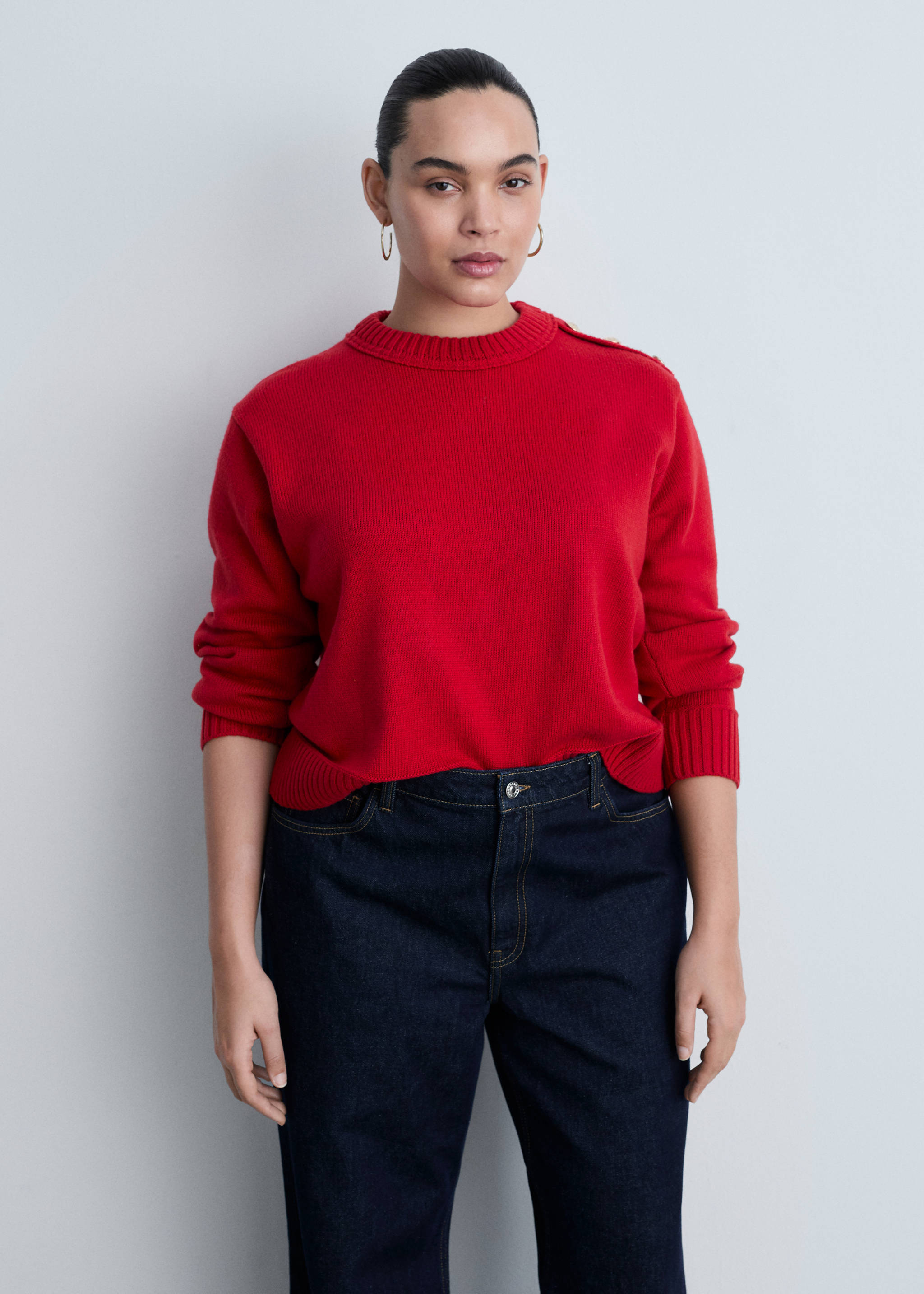 Knitted sweater with jewel buttons - Details of the article 5