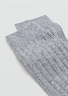 Ribbed wool blend socks — Medium Heather Grey 2