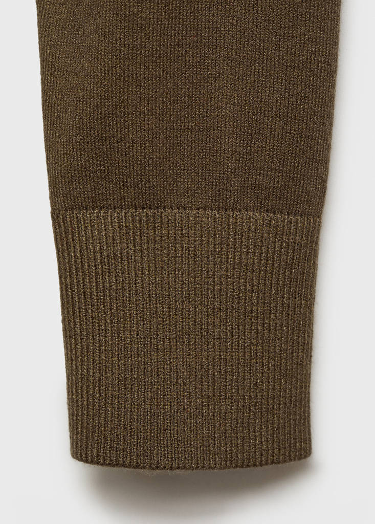 Perkins neck knitted sweater — Khaki