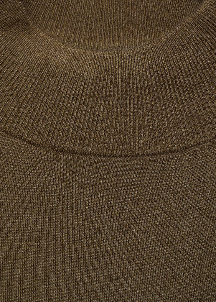 Perkins neck knitted sweater — Khaki