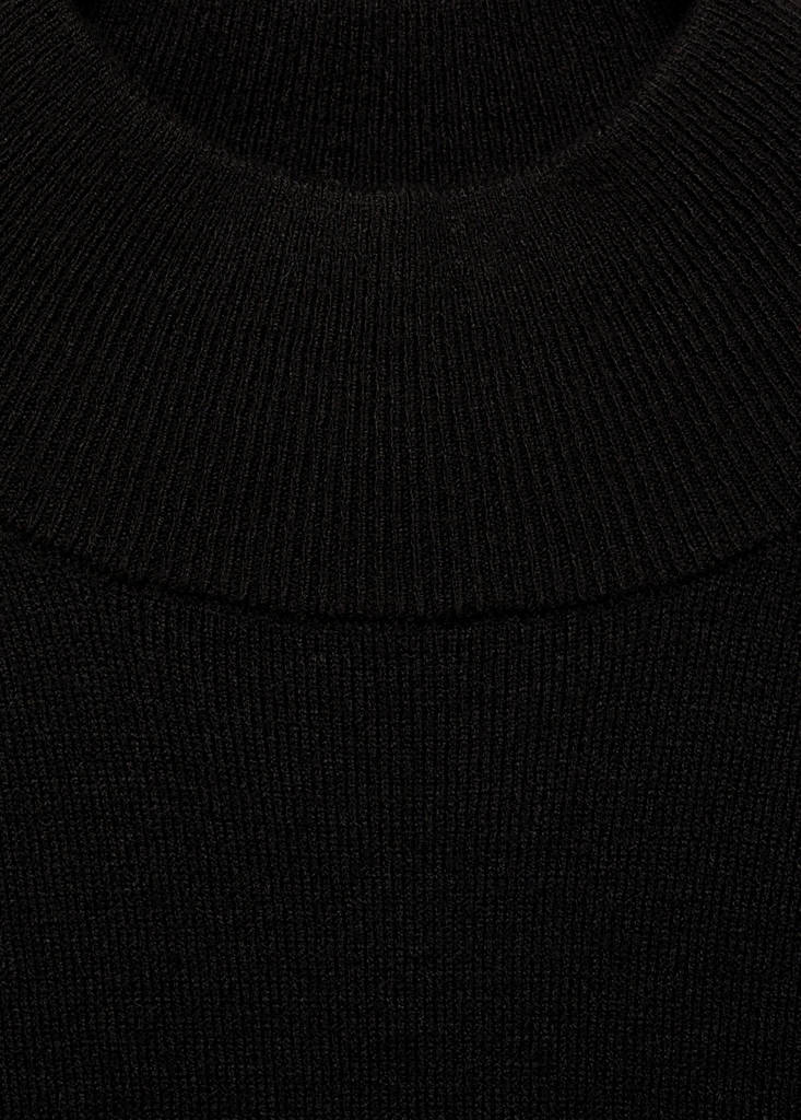 Perkins neck knitted sweater — Black