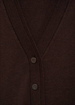 V-neck knitted cardigan — Chocolate 7