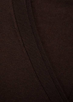 V-neck knitted cardigan — Chocolate 8
