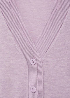 V-neck knitted cardigan — Light/Pastel Purple 6