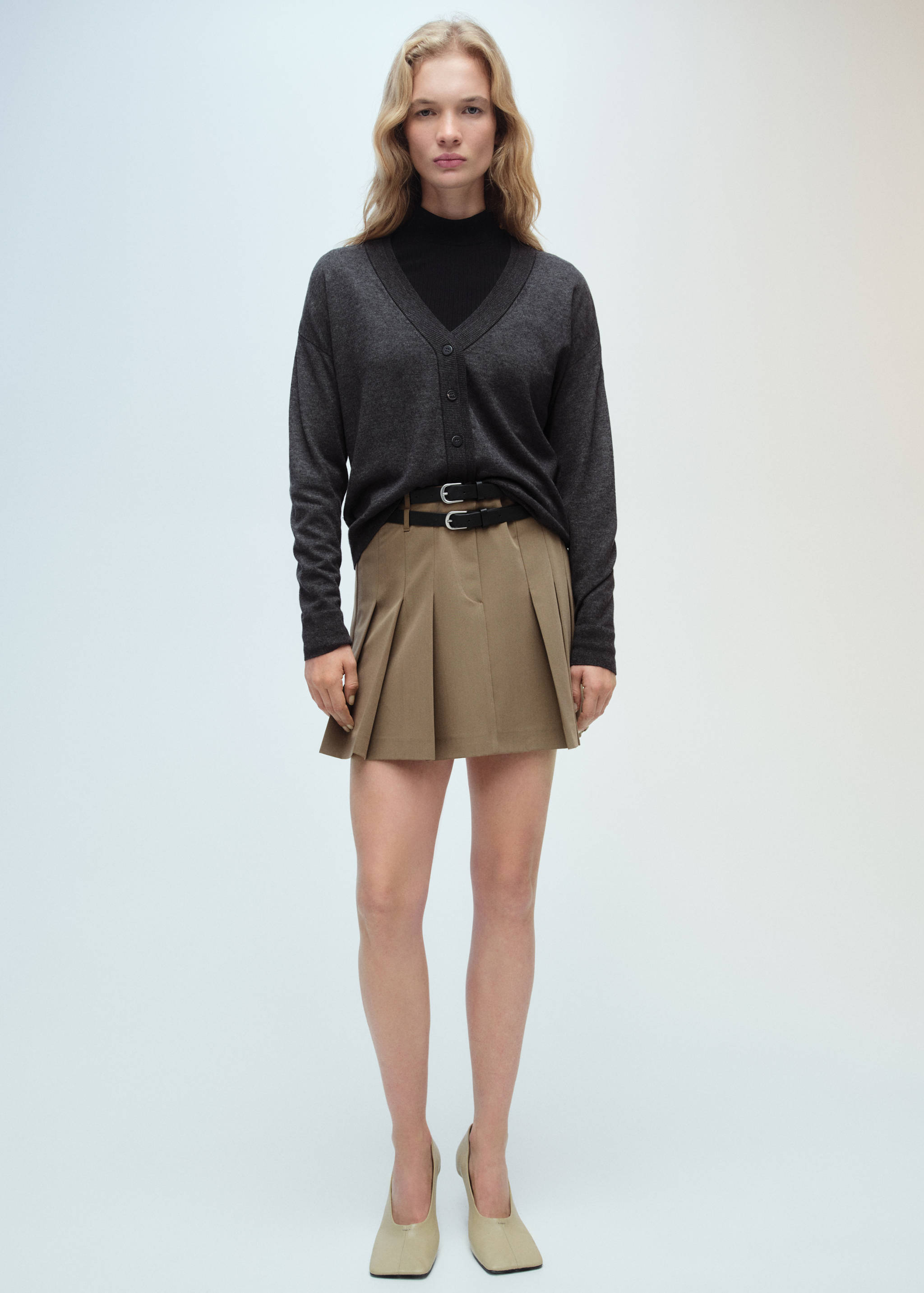 Cardigan maille col V - Plan général