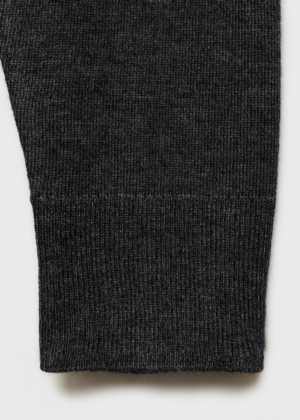 V-neck knitted cardigan — Dark Heather Grey