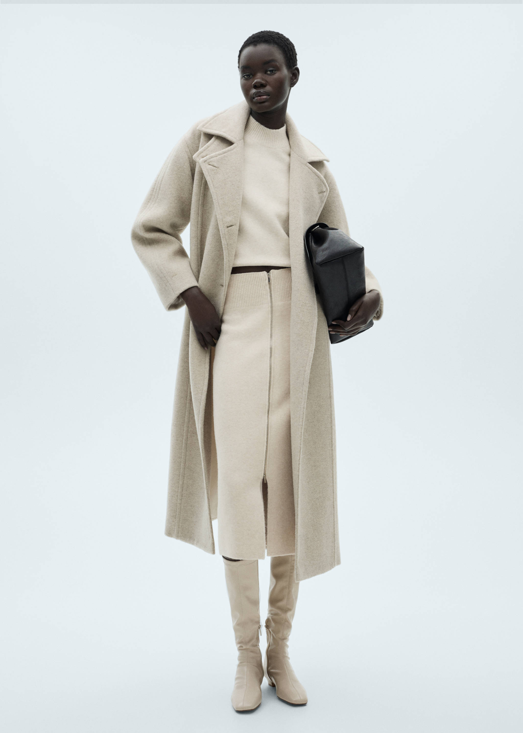 Трикотажный пиджак с геометрическим узором - Общий план