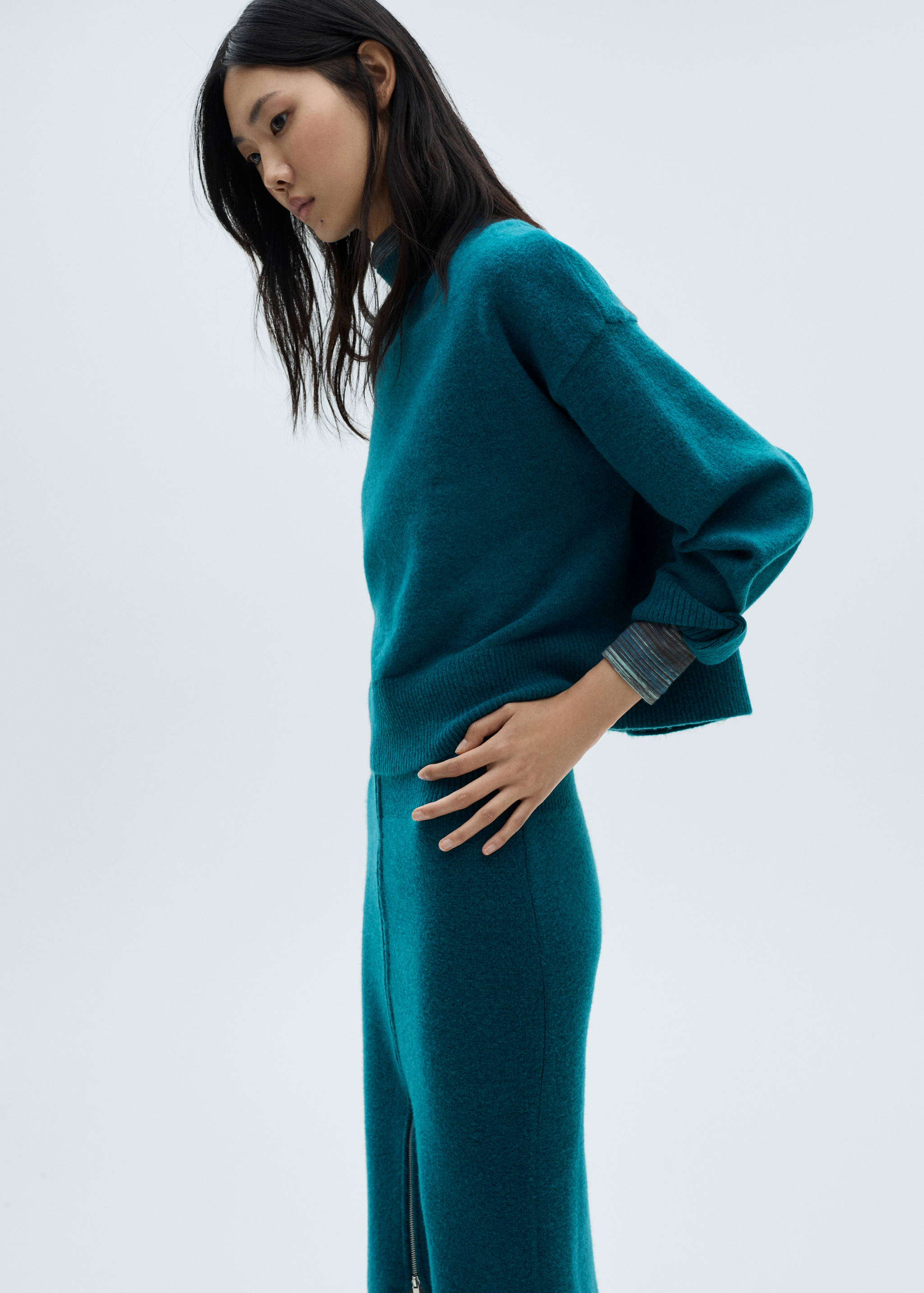 Трикотажный пиджак с геометрическим узором - Деталь изделия 1