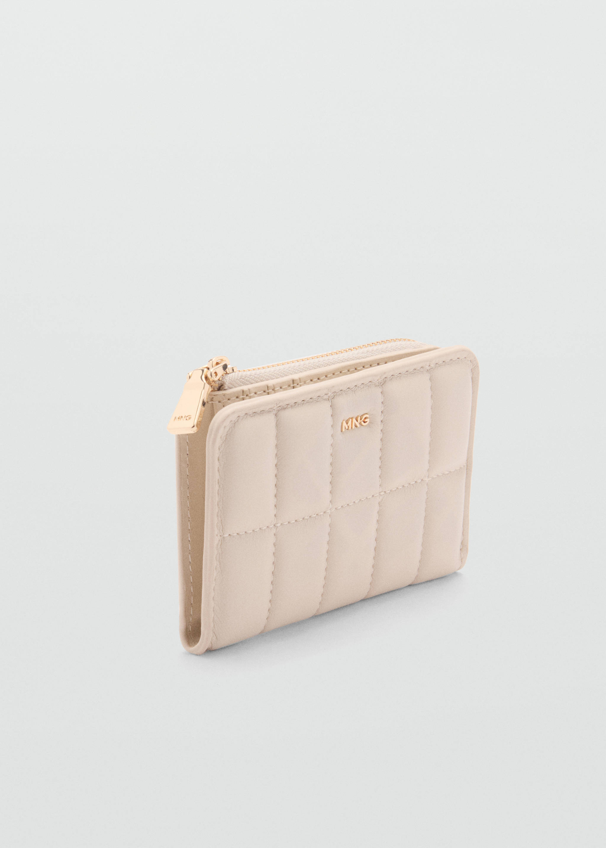 Quilted wallet with flap - Medium plane