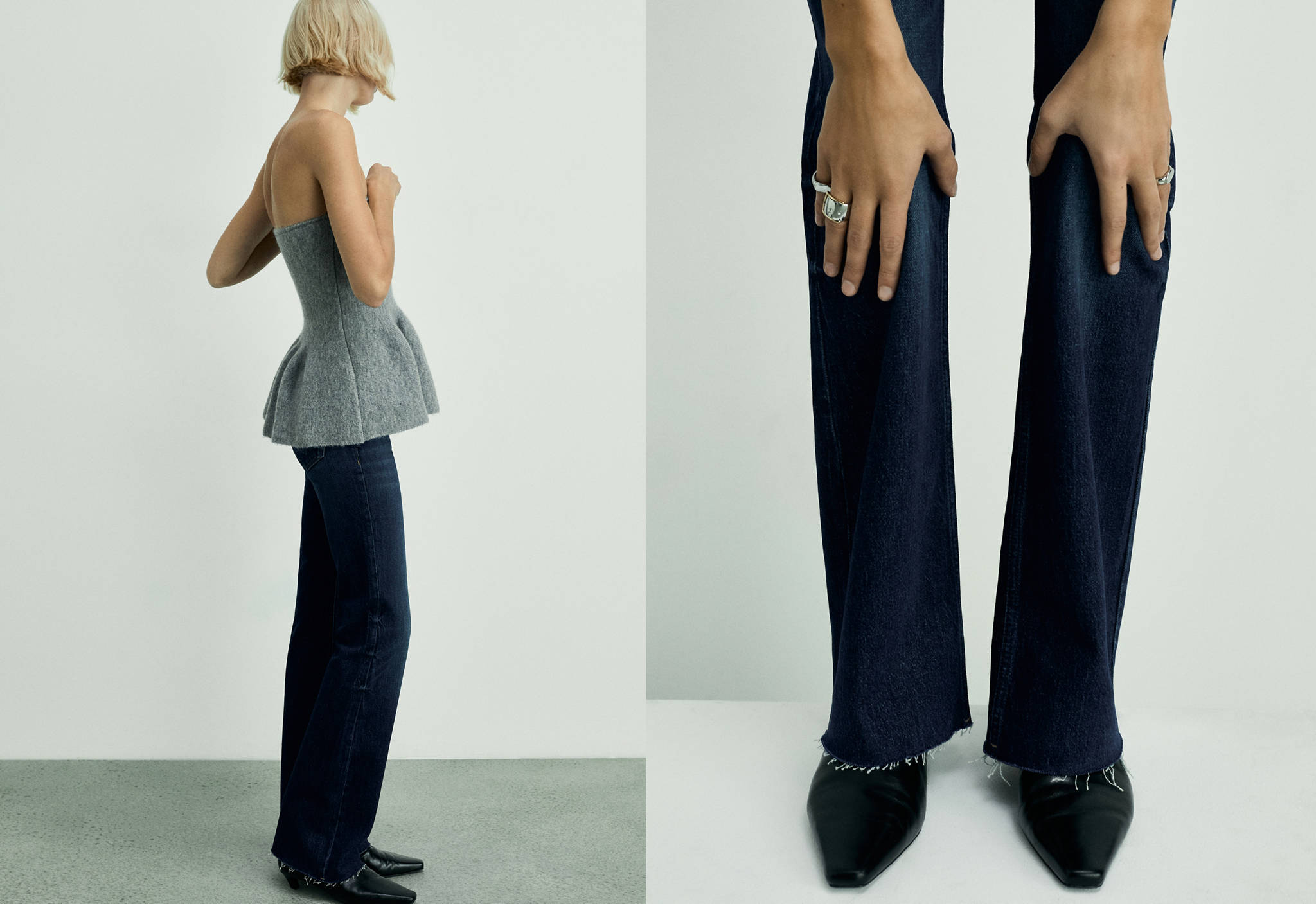 Fiona flared mid-rise jeans - Panoramic plane