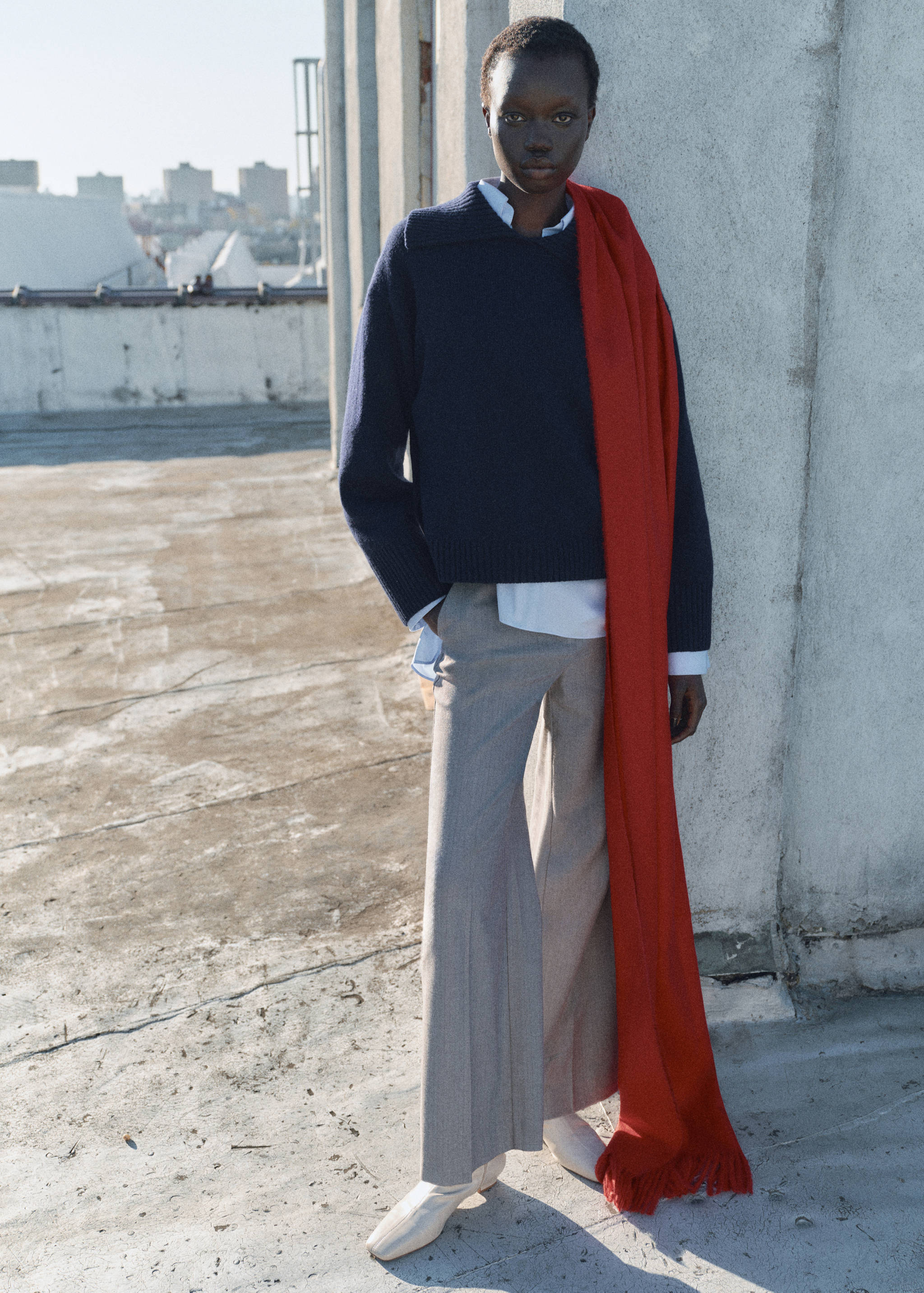 Mid-rise wide leg pants - Details of the article 6