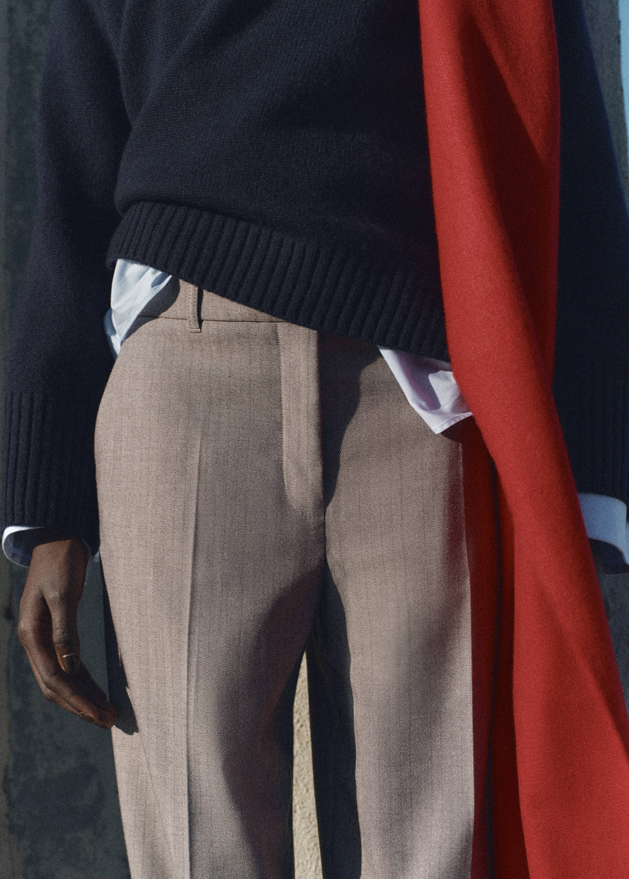 Mid-rise wide leg pants - Details of the article 2