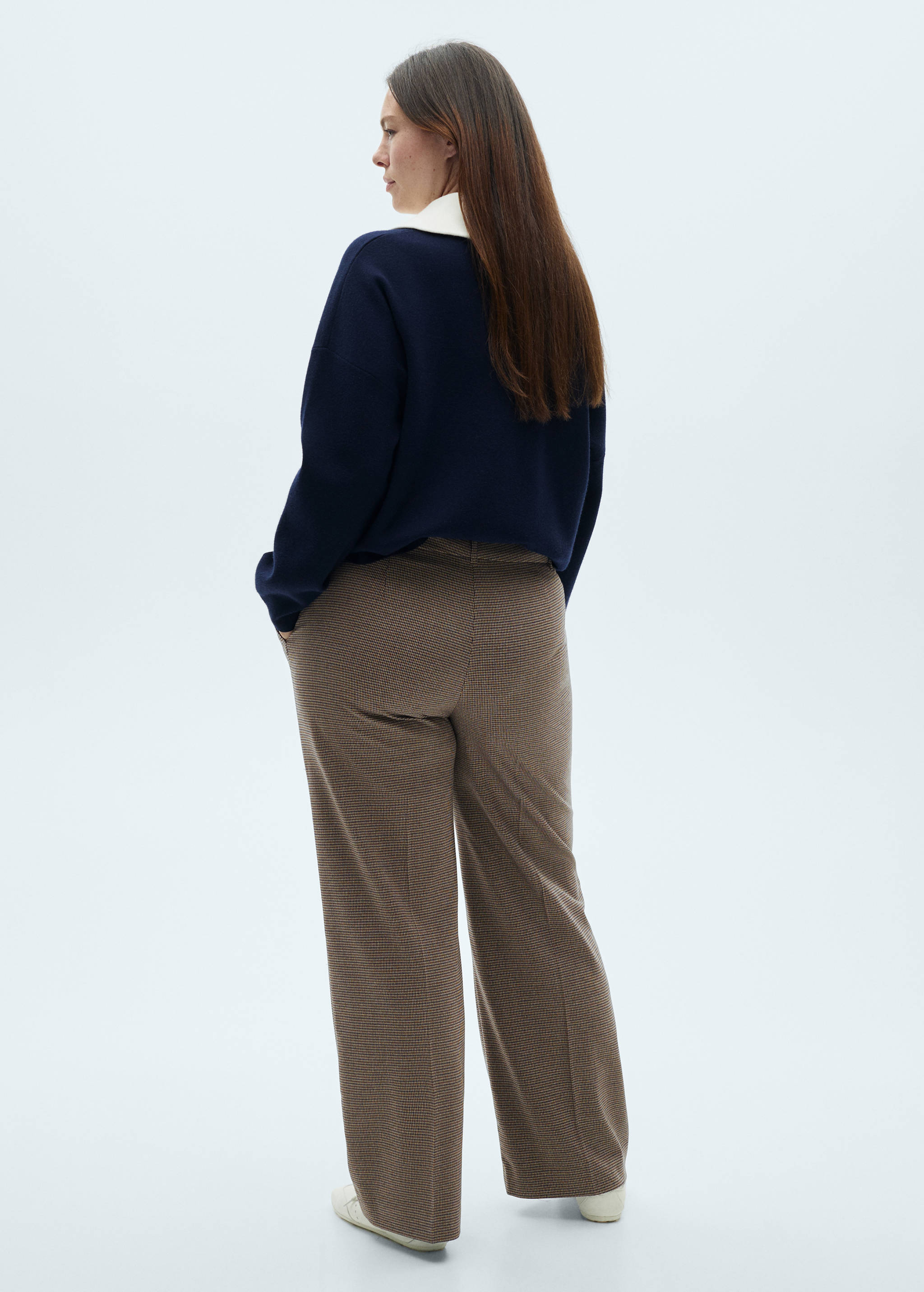 Mid-rise wide leg trousers - Details of the article 4