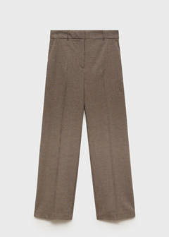 Mid-rise wide leg trousers — Blue 9