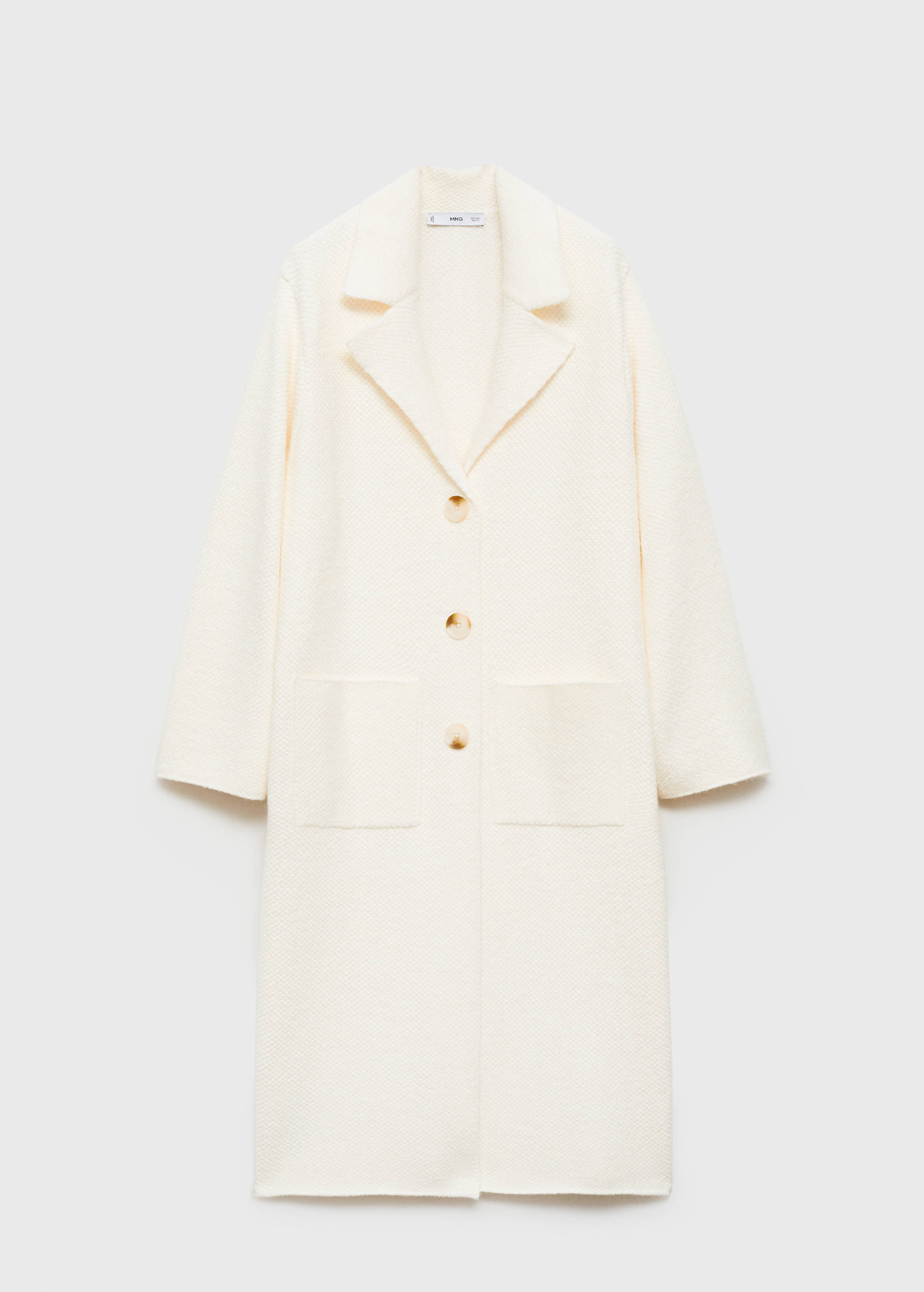 Knitted coat with pockets - Article without model