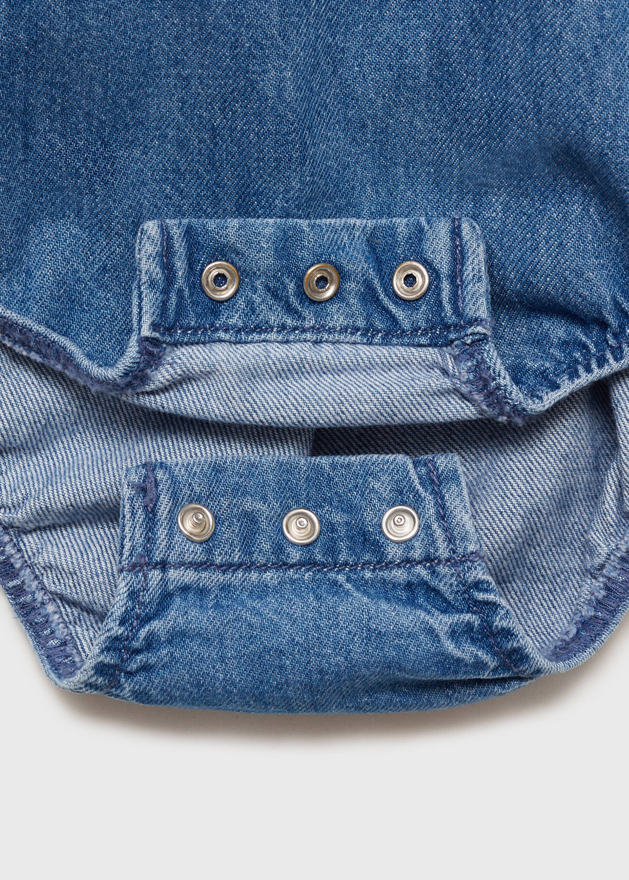 Denim cotton romper - Details of the article 0