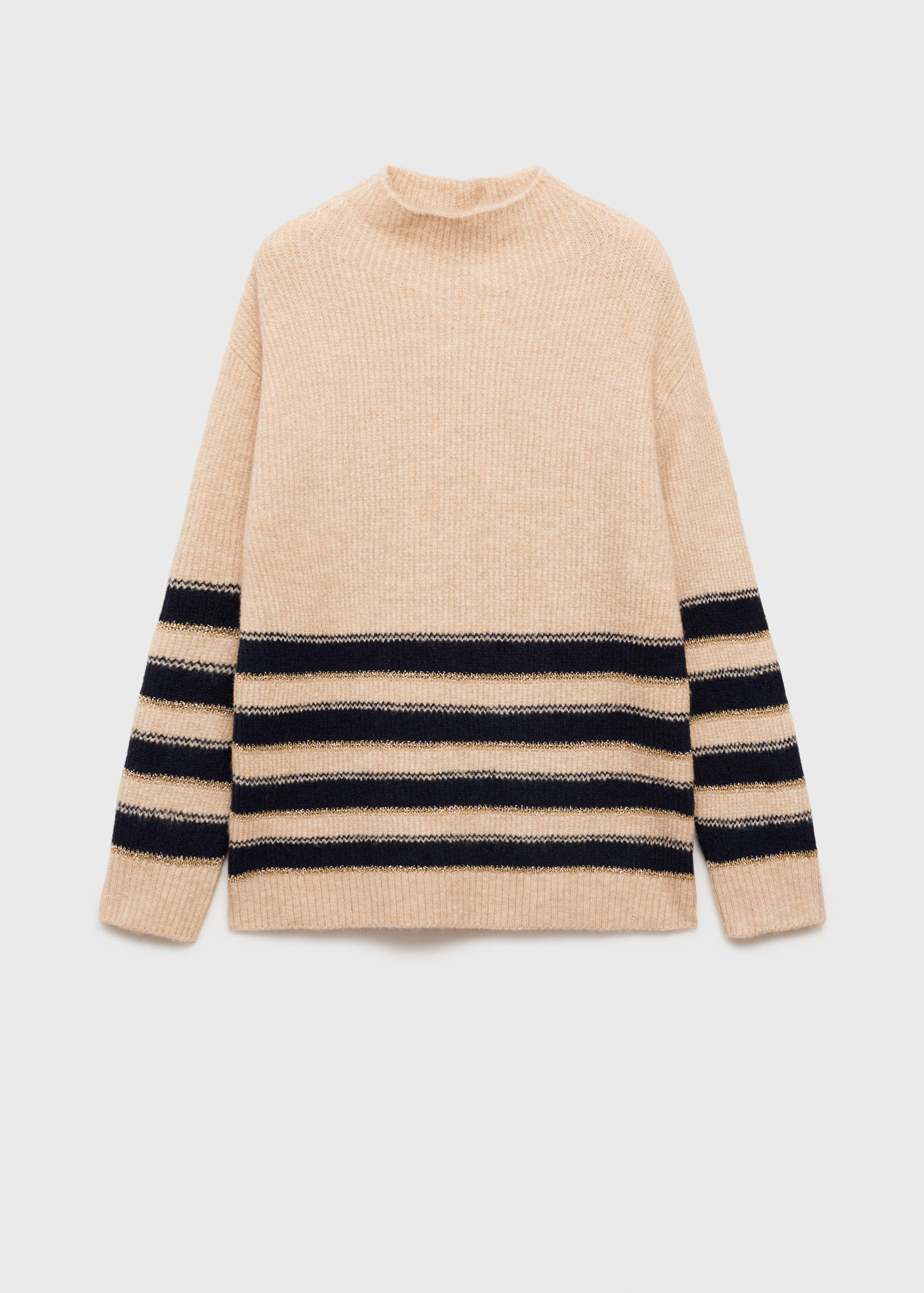Striped sweater with perkins neck - Article without model