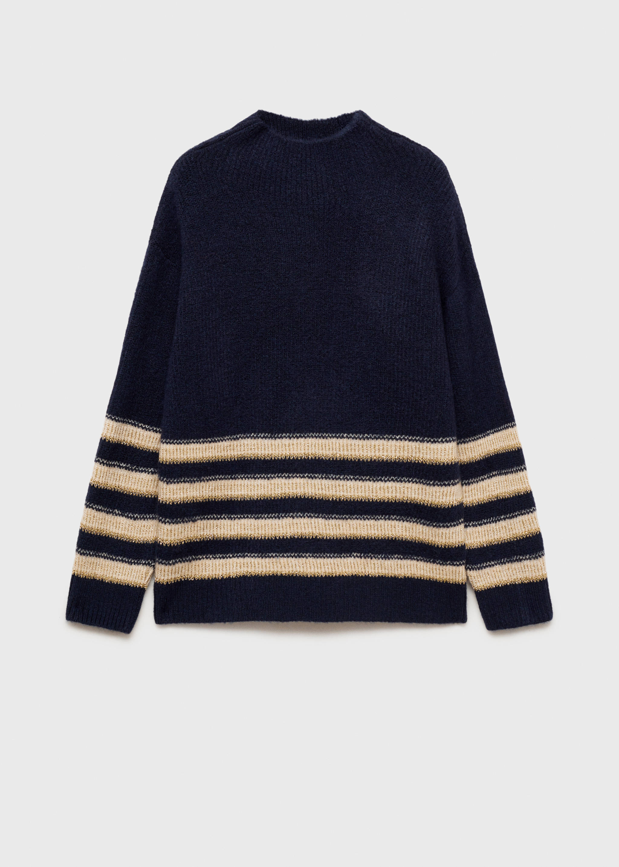 Striped sweater with perkins neck - Article without model